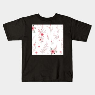 Pink Flowers Kids T-Shirt